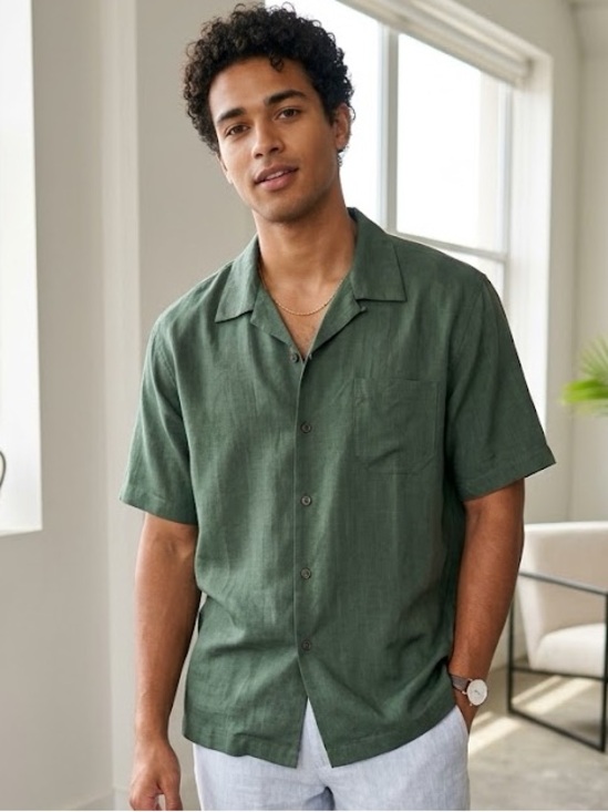 Tommy Bahama Other - TOMMY BAHAMA Men's Short-Sleeve Button-Down Shirt in Forest Green EUC